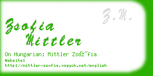 zsofia mittler business card